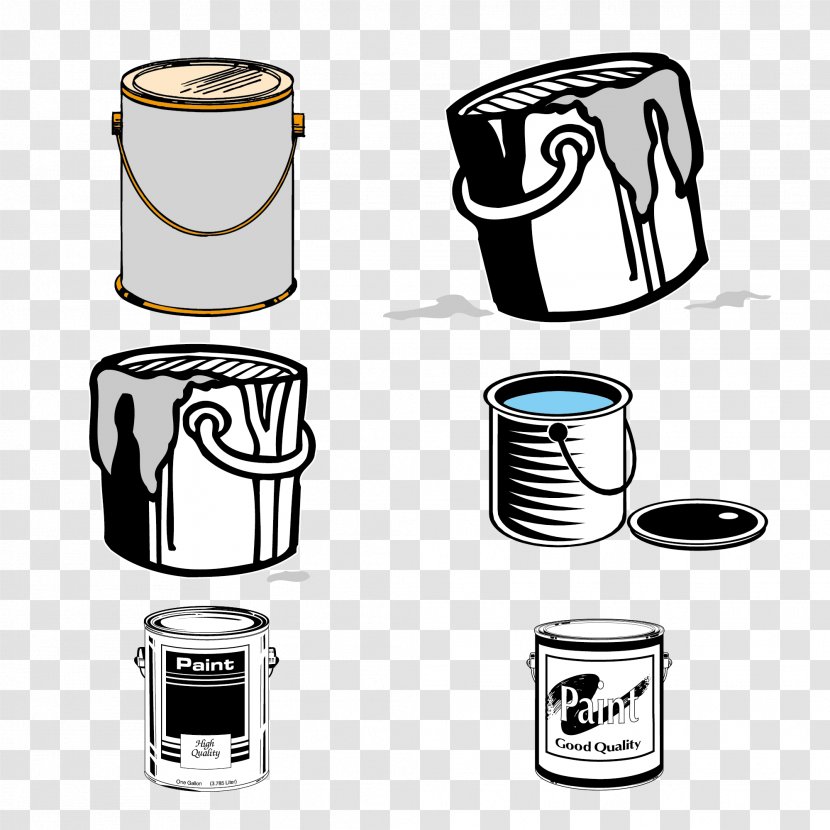 Paint Barrel Bucket - Varnish - Vector Material Collection Transparent PNG