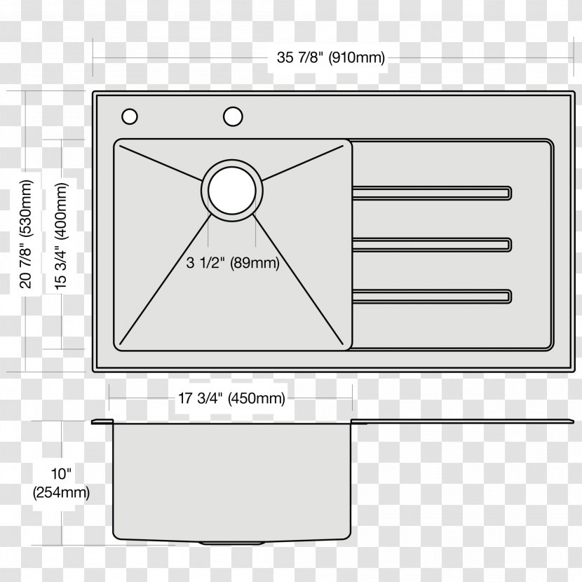 Sink Drain Stainless Steel Glass - Structure - Top Transparent PNG