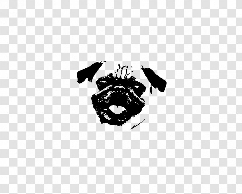 Pug Drawing Dog Breed Clip Art - Snout - Black Transparent PNG