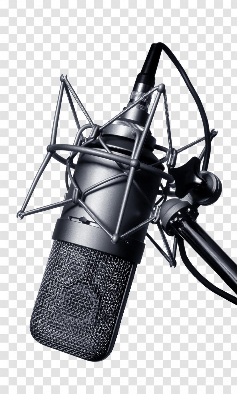 Microphone Voice-over Human Voice Singing Recording Studio - Silhouette Transparent PNG