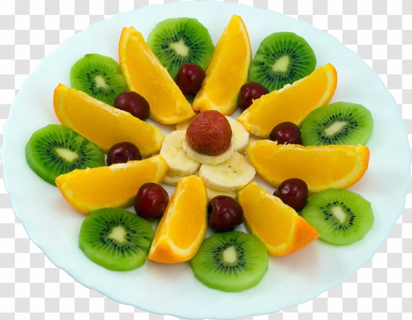 Fruit Salad Auglis Dish - Platter - Kiwi Banana Orange Compote Transparent PNG