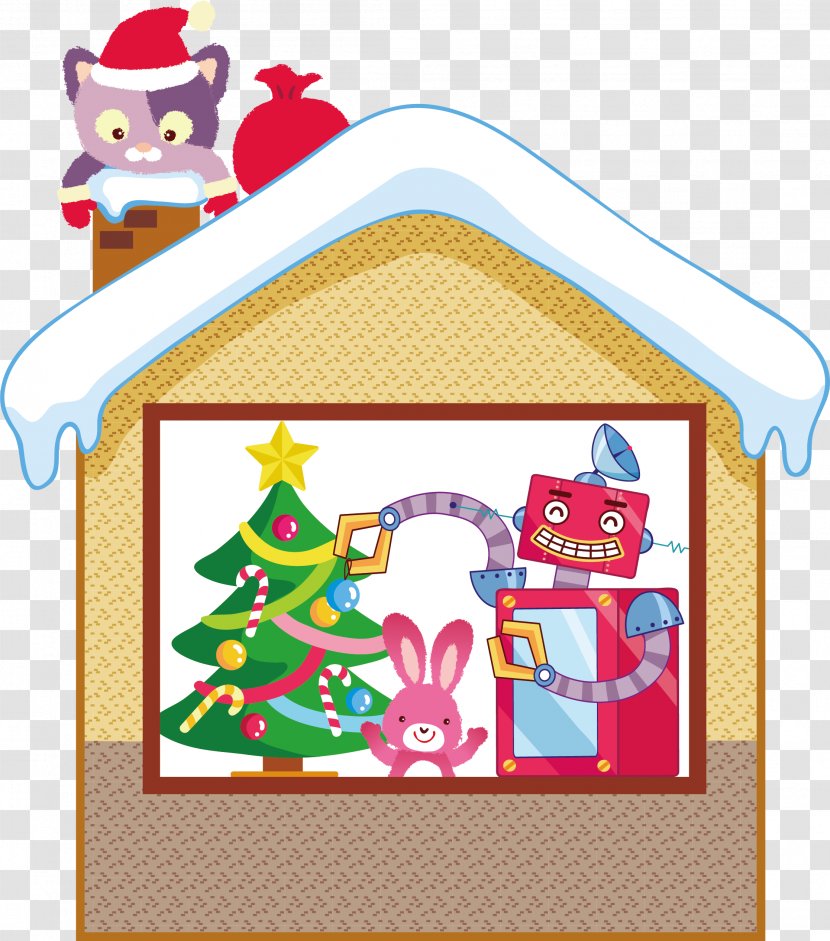 Illustration - Play - Animal Vector Christmas Cottage Transparent PNG