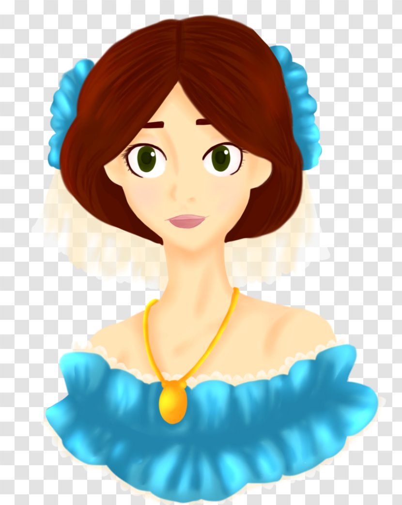 Brown Hair Animated Cartoon Illustration Figurine - Chin Material Transparent PNG