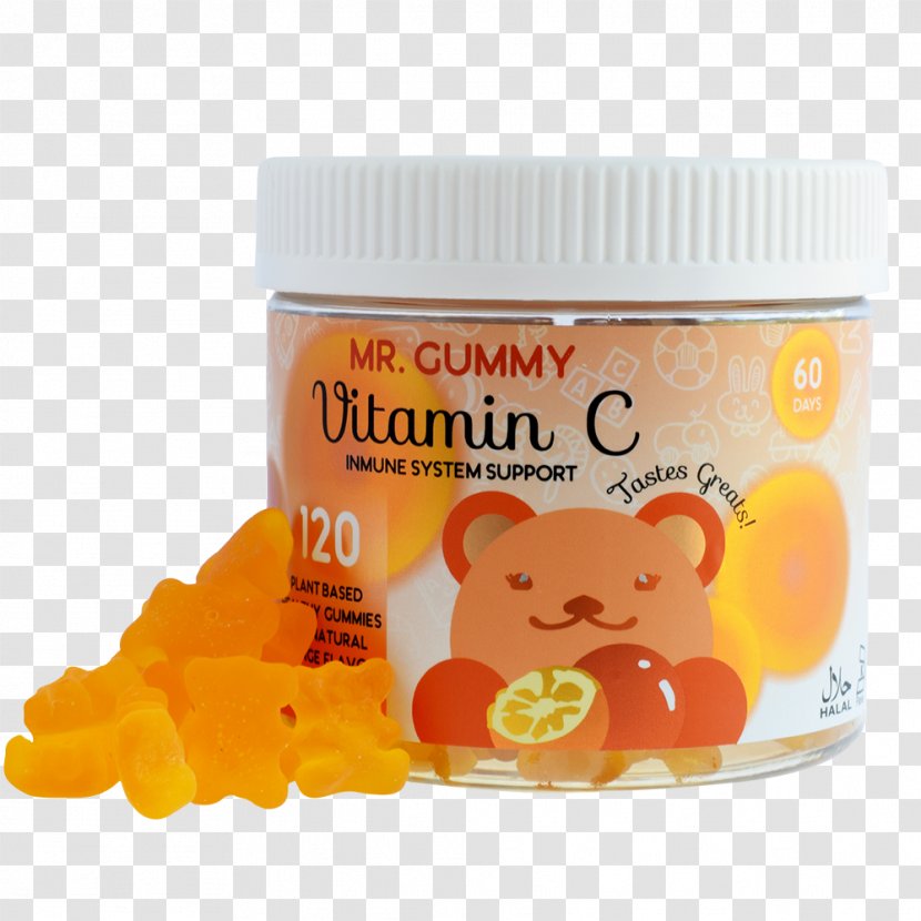 Gummi Candy Dietary Supplement Multivitamin Vitamin C - Orange Gummy Transparent PNG