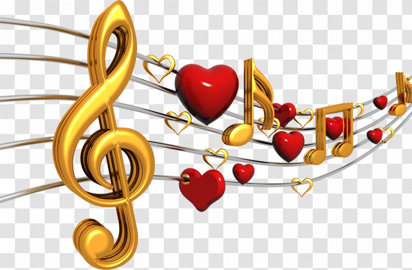 Musical Note Heart Song Clip Art - Flower - Notes Transparent PNG