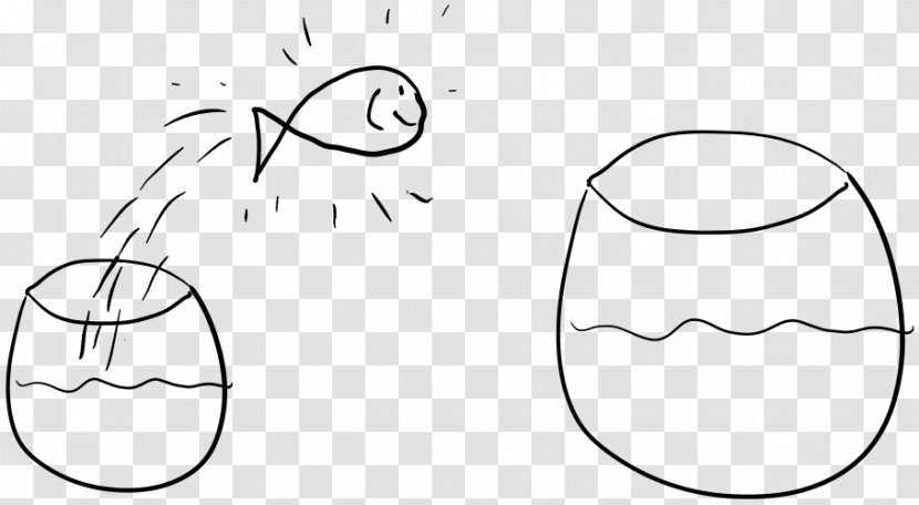 Drawing Line Art Eye Clip - Heart - Fish Jumping Transparent PNG