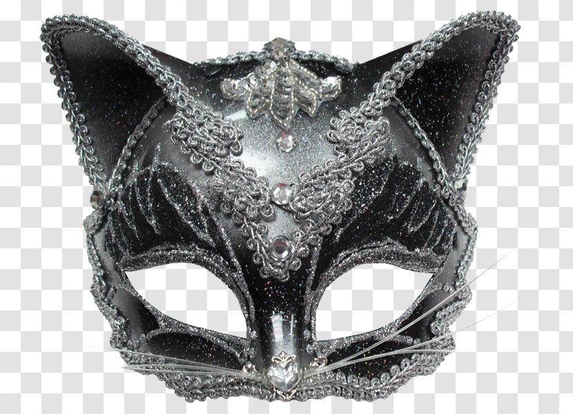Cat Masquerade Ball Mask Blindfold - Fashion Transparent PNG