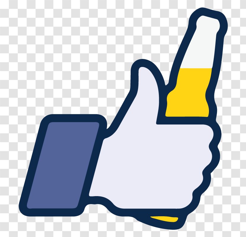 Facebook Like Button Thumb Signal - Hand - Upwards Vector Transparent PNG