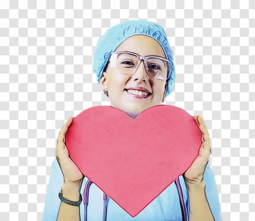 Pink Turquoise Skin Head Heart Transparent PNG