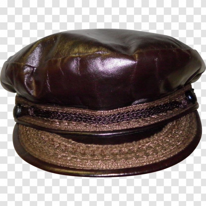 Newsboy Cap Leather Hat Flat - Straw Transparent PNG
