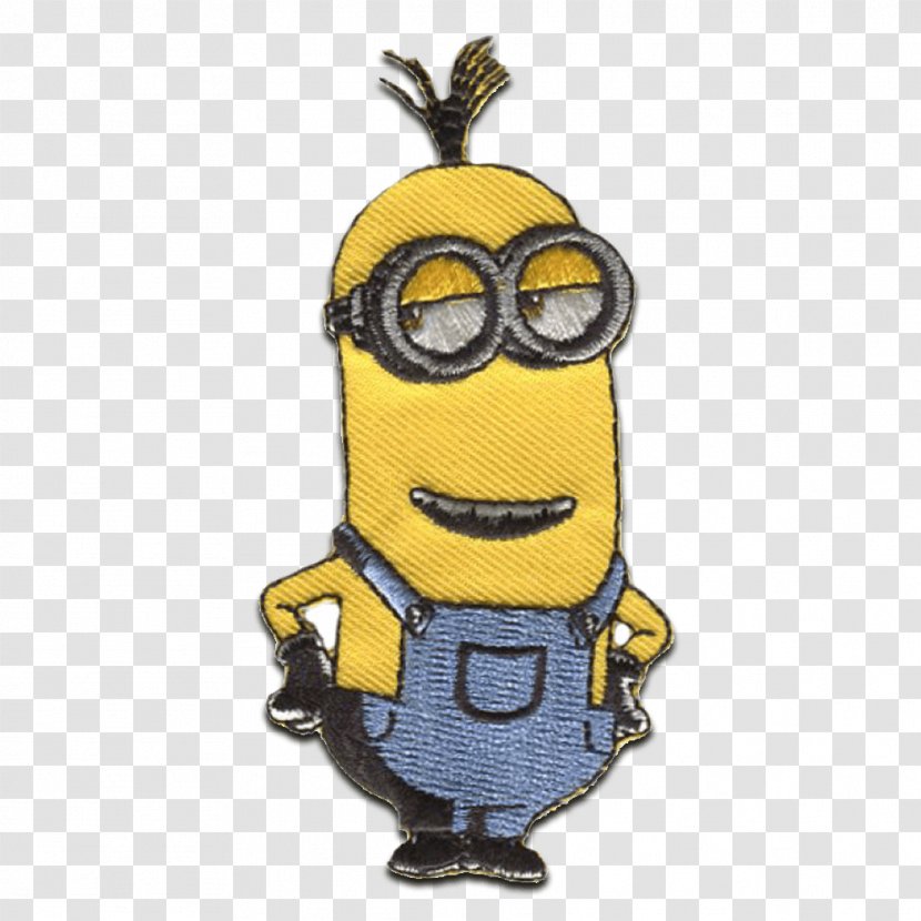 Kevin The Minion Bob Yellow Embroidered Patch Blue Transparent PNG