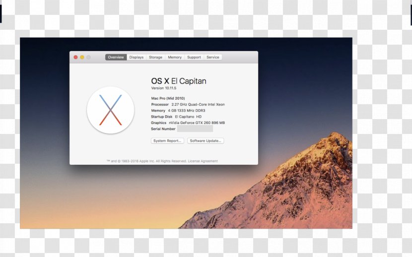 MacOS OS X El Capitan Hackintosh Operating Systems - Os - Postcard Transparent PNG