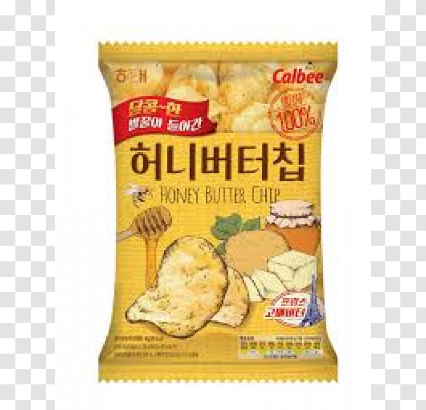 Honey Butter Chips Potato Chip Calbee Haitai - Naan Transparent PNG