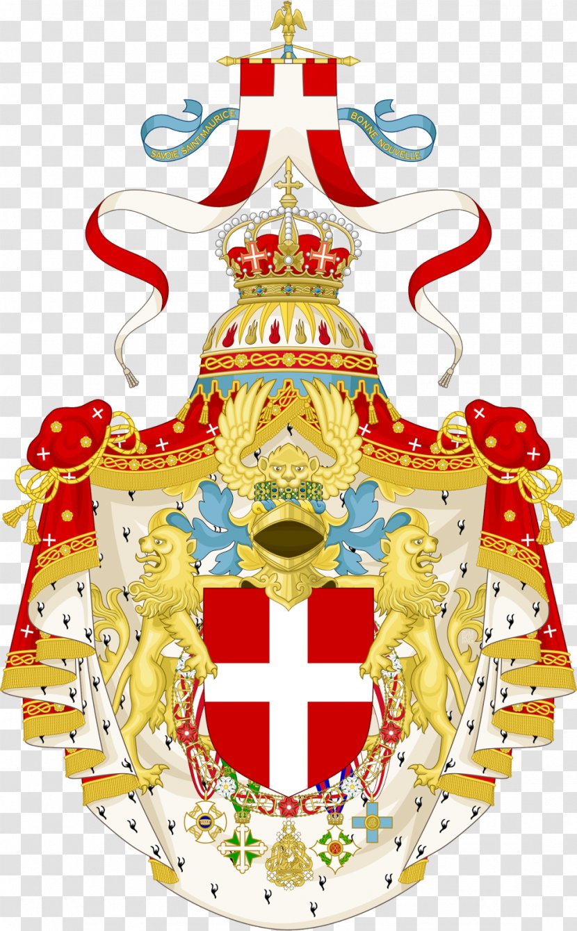 Kingdom Of Italy King House Savoy Coat Arms - Crest Transparent PNG