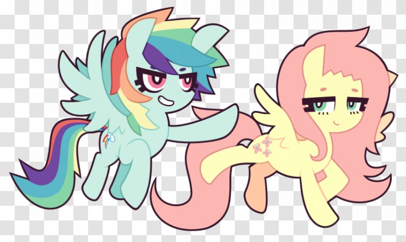 Pony Rainbow Dash Fluttershy Rarity Pinkie Pie - Silhouette - My Little Transparent PNG