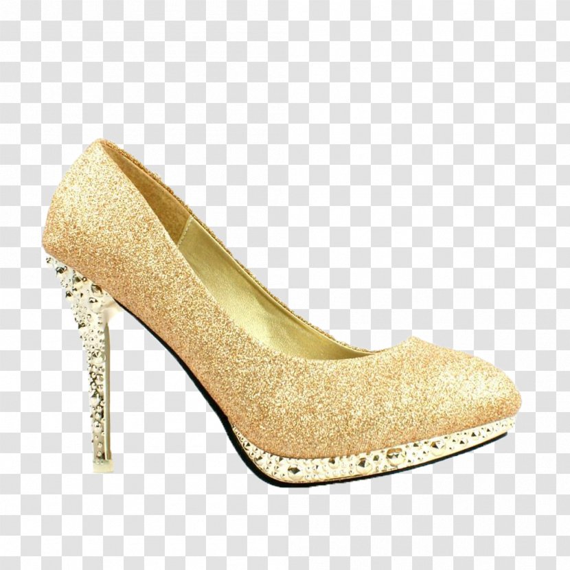 High-heeled Footwear Shoe Yellow U30a6u30a7u30c7u30a3u30f3u30b0u30b7u30e5u30fcu30ba Diamond - Bride - Actual Product Heels Transparent PNG