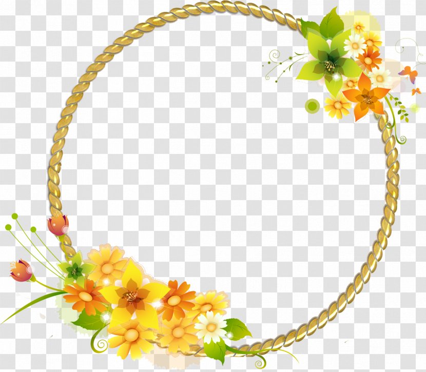 Picture Frames Photography Light - Hair Accessory - Flowers Round Frame Transparent PNG