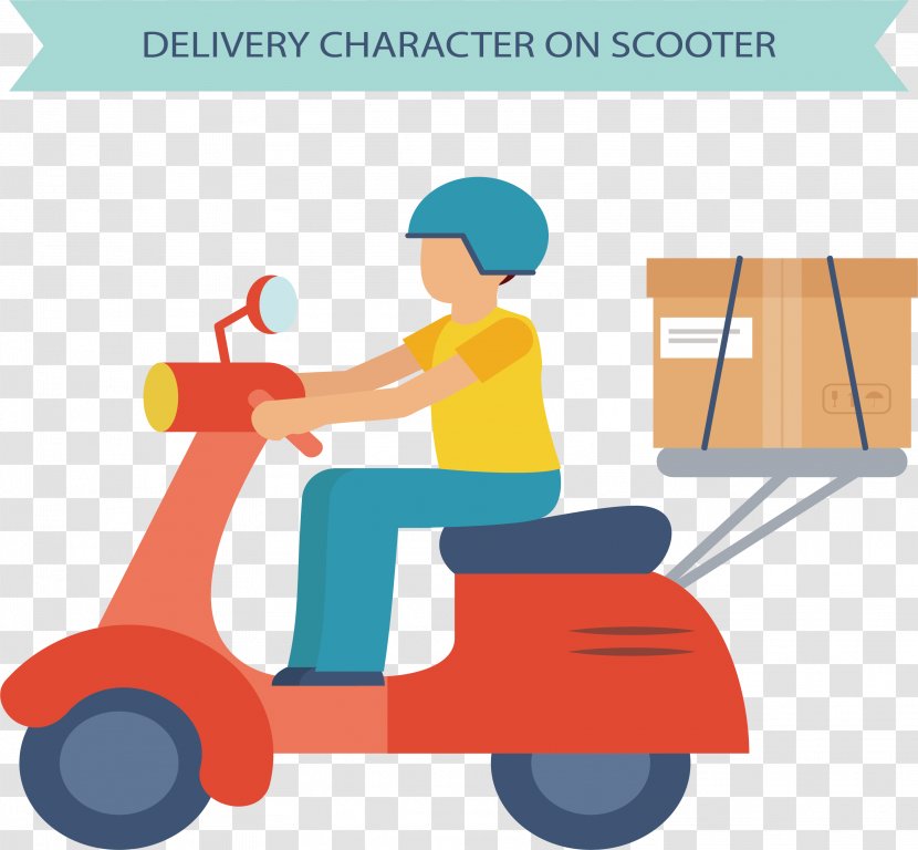 Scooter Motorcycle Courier - Play - Express Transparent PNG