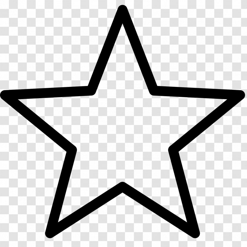 Five-pointed Star - Black And White Transparent PNG