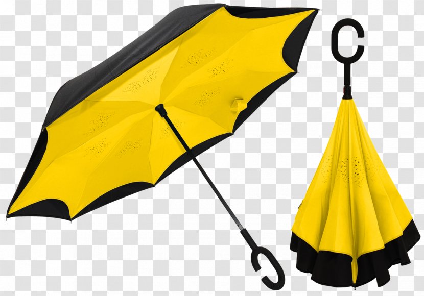 Umbrella Nylon Rain Handle Shade - Yellow Transparent PNG