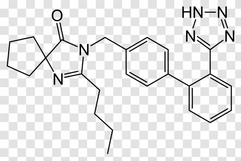 Irbesartan Angiotensin II Receptor Blocker Losartan Hydrochlorothiazide Candesartan - Area - Tetrazole Transparent PNG