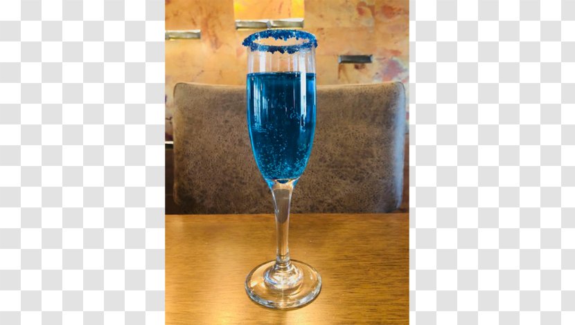 Blue Hawaii Cocktail Wine Glass Granada Bar & Grill Non-alcoholic Drink - Champagne Transparent PNG