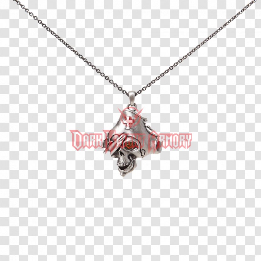 Locket Necklace Body Jewellery Silver - Alloy - Pirate Skull Transparent PNG