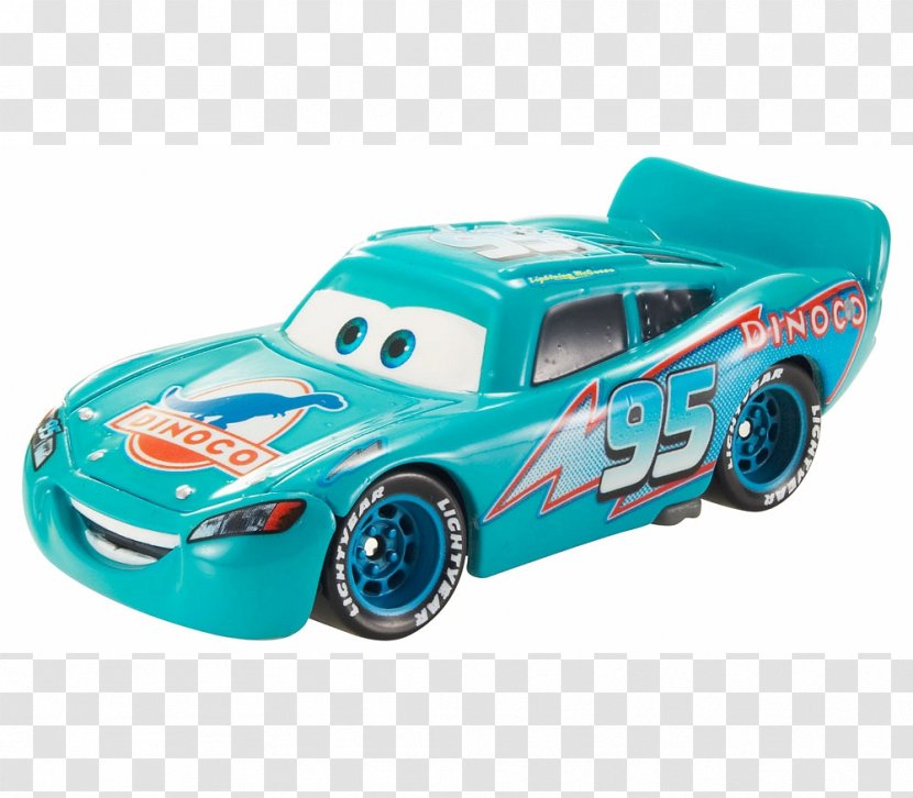 Lightning McQueen Cars Dinoco Pixar - Electric Blue Transparent PNG