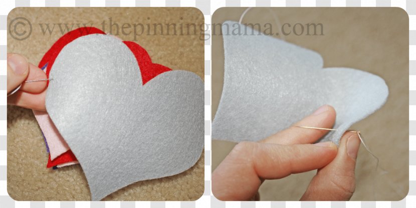 Paper Product Design Heart - Material - Felt Garland Transparent PNG