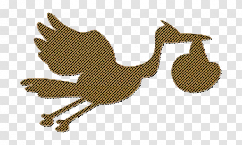 Animals Icon Stork Flying With A Baby Icon Birth Icon Transparent PNG