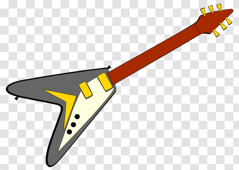 Electric Guitar Gibson Flying V Clip Art - Musical Instrument - Pictures Transparent PNG
