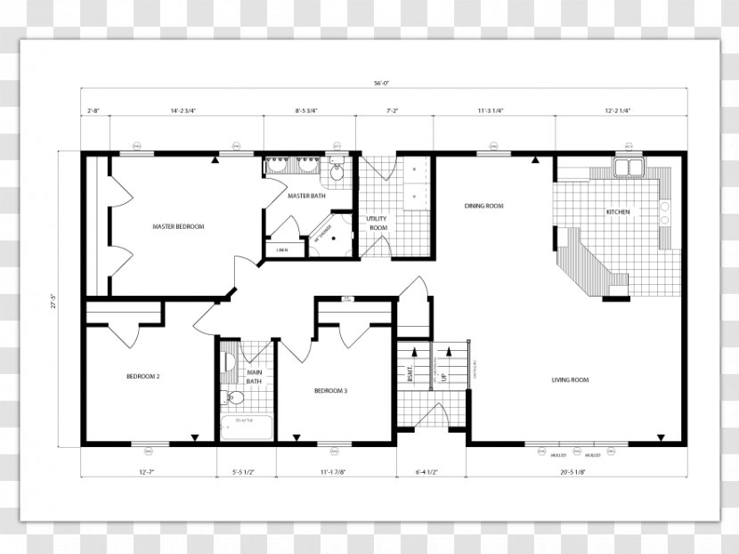 House Plan Ranch-style Floor Square Foot - Heart Transparent PNG