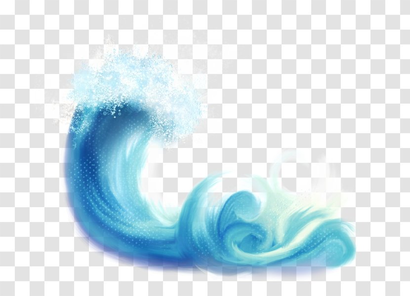 Wind Wave Sea - Blue Transparent PNG