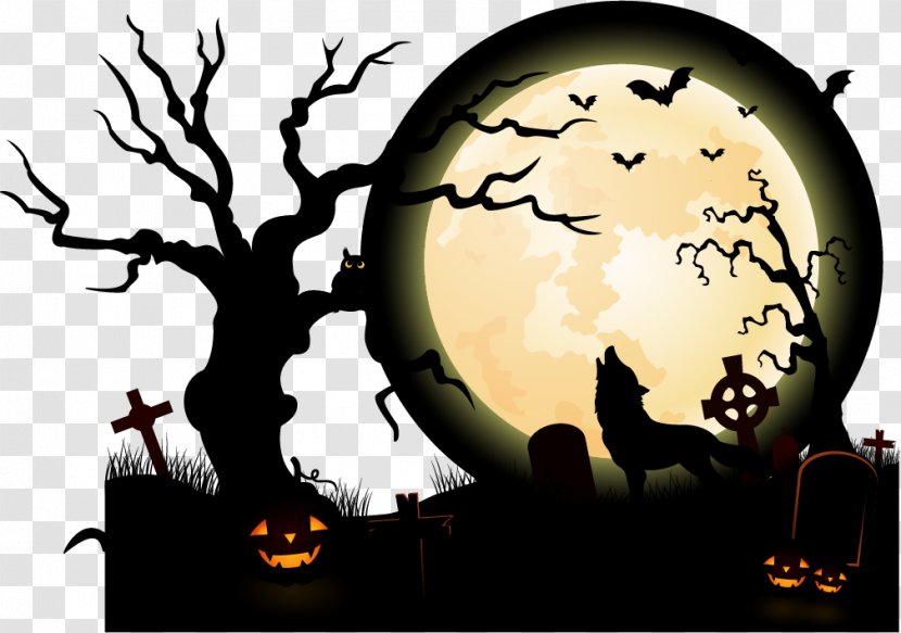 Halloween Jack-o'-lantern Illustration - Pumpkin - Red Pictures Vector Material Transparent PNG