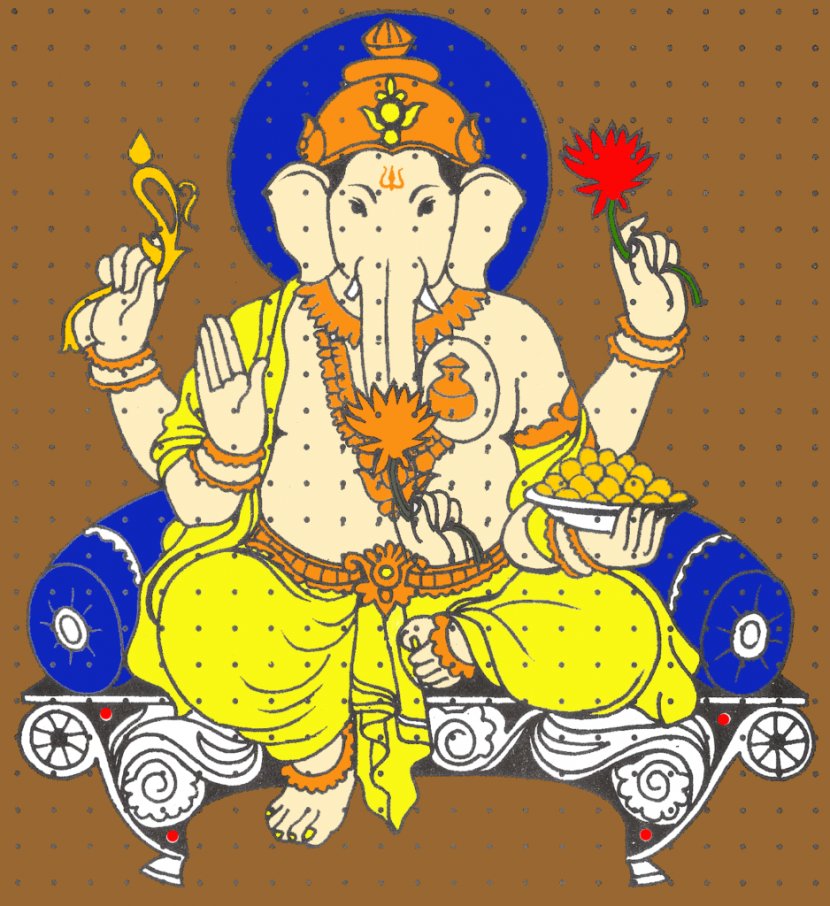 Shiva Ganesha Rangoli Diwali - Ganesh Chaturthi - Sri Transparent PNG