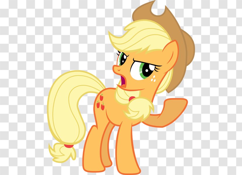 Applejack Rainbow Dash Pony Fluttershy Rarity - Fictional Character - Yellow Transparent PNG