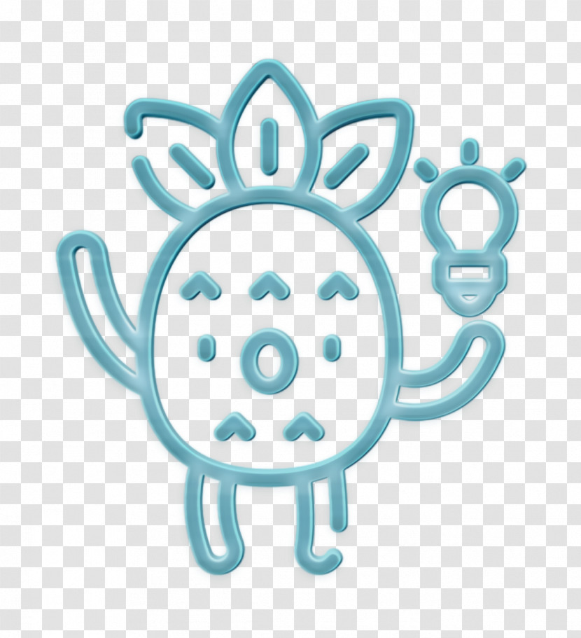 Idea Icon Pineapple Character Icon Character Icon Transparent PNG