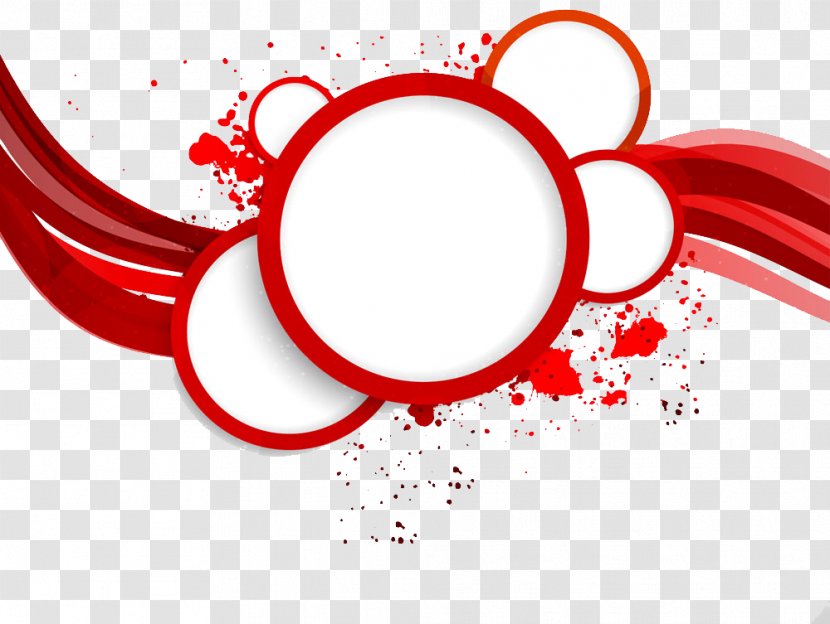 Red Circle Abstract Art Royalty-free - Frame - Circular Border Transparent PNG