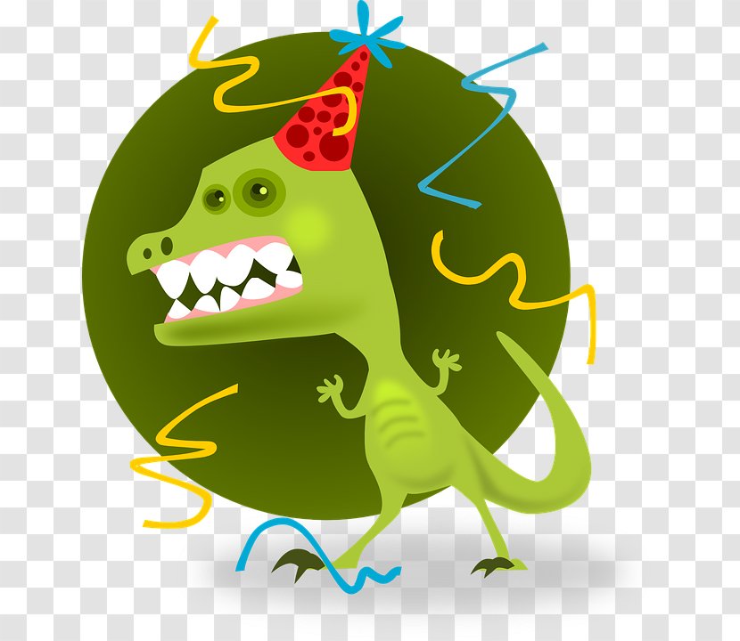 Party Birthday Clip Art - Green Abstract Artwork Vicious Dinosaurs Transparent PNG