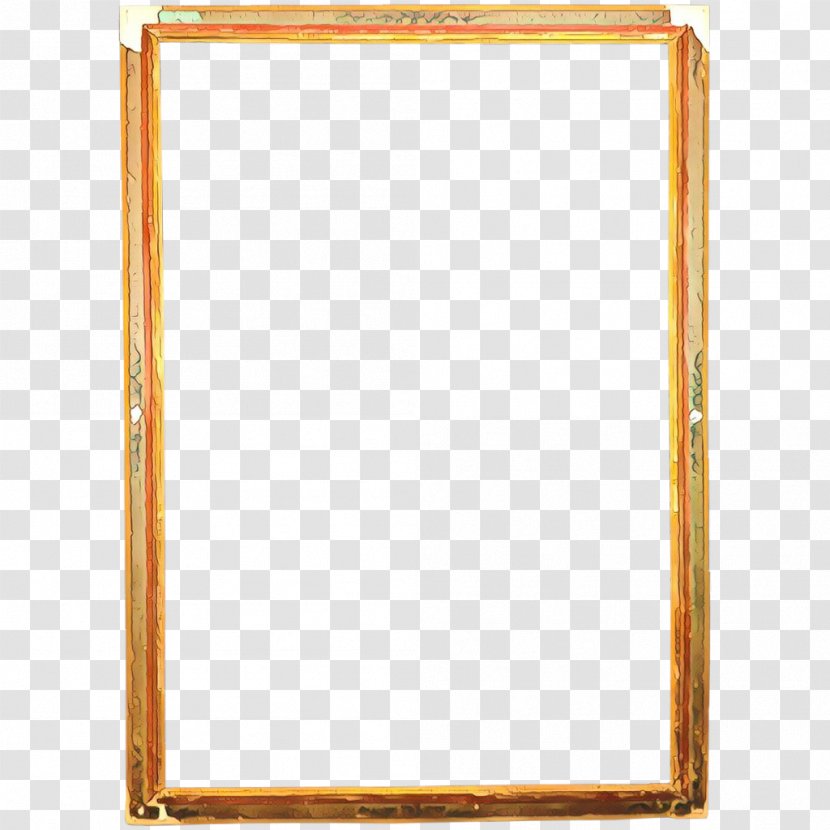 Picture Frame - Cartoon - Brass Rectangle Transparent PNG