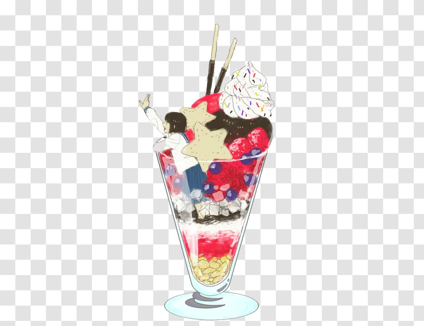 Ice Cream Sundae Parfait Gelato Knickerbocker Glory - Heart - Retro Sen Department Transparent PNG