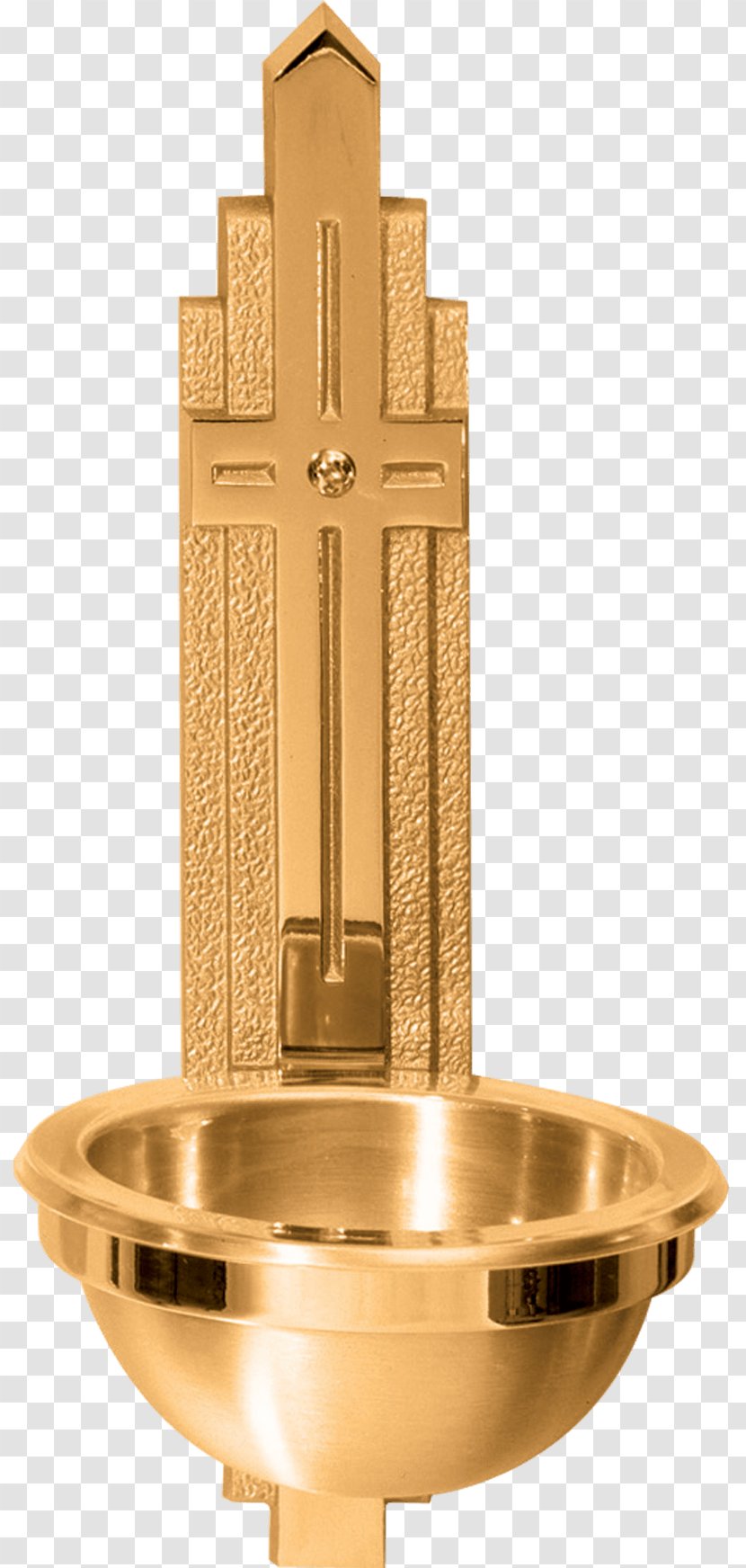 Holy Water Font Baptismal Brass Crucifix - Religious Item Transparent PNG