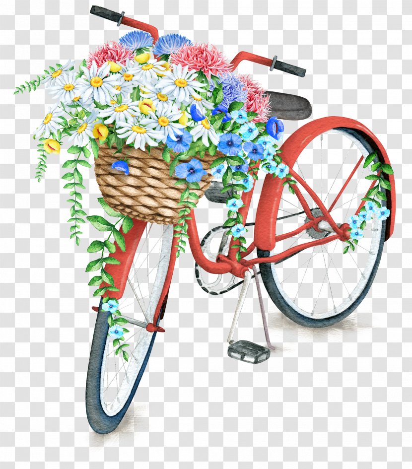 Bicycle Watercolor Painting Drawing - Accessory Transparent PNG