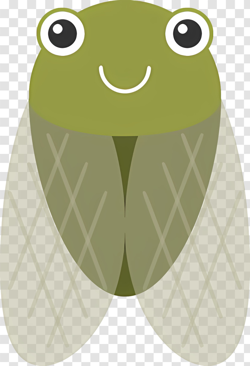 Insect - Cute Green Cicada Cartoon Transparent PNG