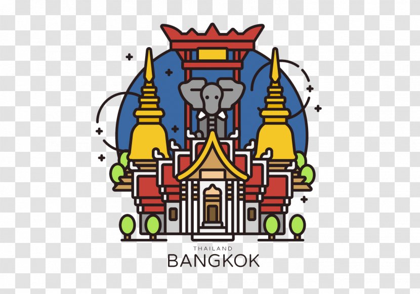 Bangkok Logo Illustration - Cartoon Collection Temple Transparent PNG