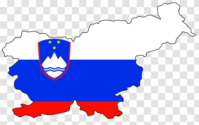 Flag Of Slovenia Socialist Republic Map - Blue Transparent PNG