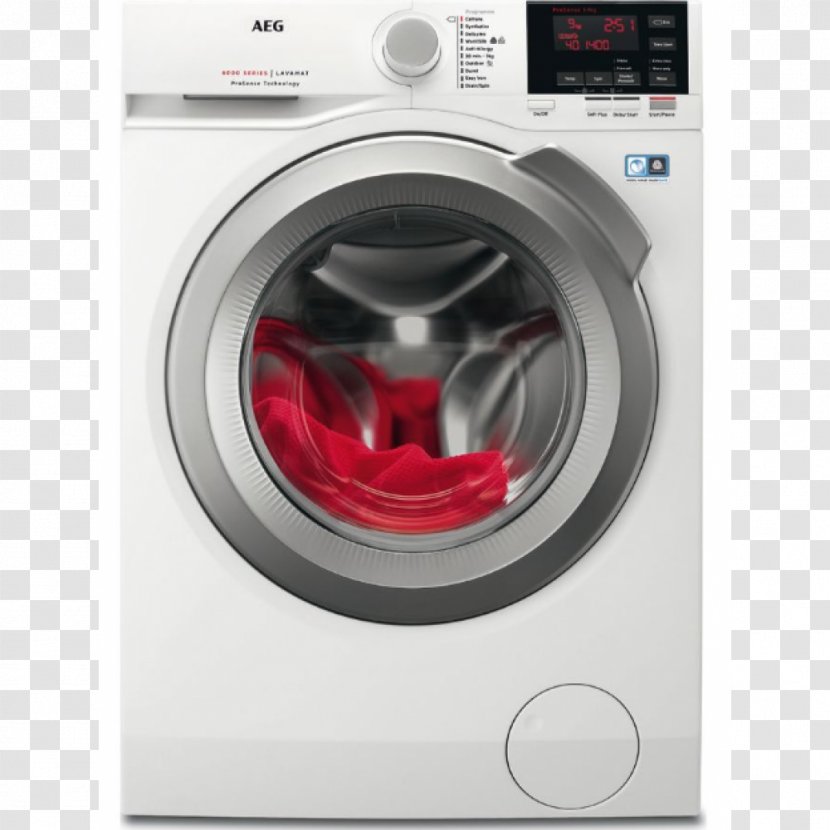 Washing Machines Home Appliance Cleaning Laundry AEG - Machine Transparent PNG