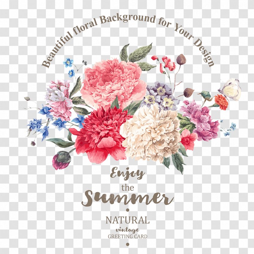 Flower Bouquet Stock Illustration - Carnation - Beautifully Hand-painted Flowers Vector Material Plant Transparent PNG