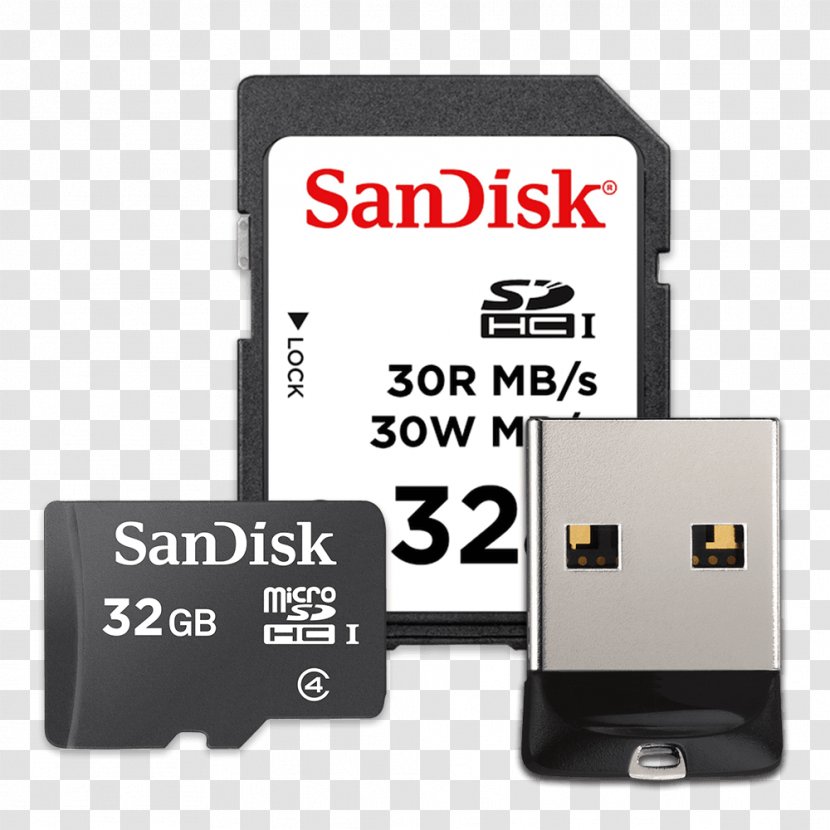 SanDisk Flash Memory Cards Secure Digital SDHC - Micro Sd Transparent PNG