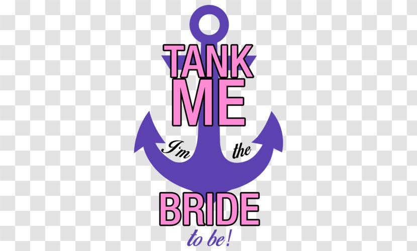 Bride Bachelorette Party Logo T-shirt - Violet - Girly Anchors Canvas Transparent PNG